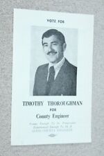 Vote for Timothy Thoroughman for County Engineer Pamphlet Scioto County Ohio OH picture