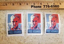 FREE JULIAN ASSANGE Bumper MINI Stickers, LOT 3  #FREEASSANGE wikileaks founder  picture