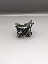 Vintage Miniature 1976 Durham Industries Baby Dollhouse Stroller Carriage Metal picture
