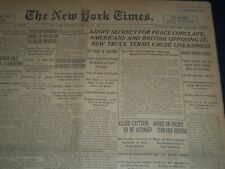 1919 JANUARY 16 NEW YORK TIMES NEWSPAPER - ADOPT SECRECY FOR PEACE - NT 7520 picture