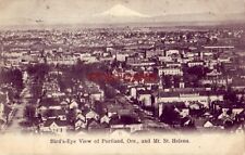 pre-1907 BIRD'S-EYE VIEW OF PORTLAND, ORE. AND MT. ST. HELENS 1907 picture