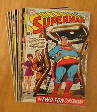 Wow Lot of *10* '69-71 SUPERMAN ≈ #221-240 +ACTION ≈ #377-395 +3 Mucho Adams picture