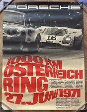 1971 Porsche 917 Large Auto Racing Poster 1000 KM Osterreich Ring Germany Gulf picture