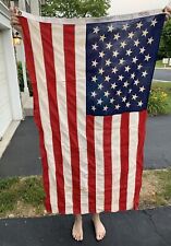 Vintage Nice RELIANCE 50 Star USA American Flag About 3’x5’ ANNIN & CO. BUNTING picture