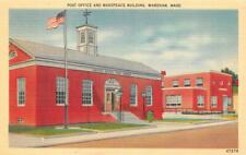 WAREHAM, Massachusetts MA    POST OFFICE & MAKEPEACE BUILDING   c1940's Postcard picture