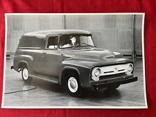 Big Vintage Car Picture.  1956 Ford F100 Panel truck.   12x18, B/W picture