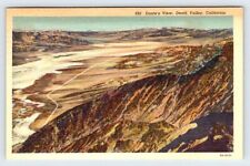 Dante's View Death Valley California Vintage Linen Postcard AF523 picture