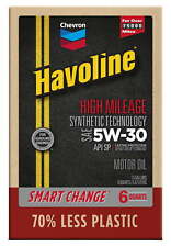 Chevron Havoline High Mileage Synthetic Technology Motor Oil 5W-30 picture