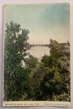 Republican River Red Cloud Nebraska Nature Scene Vintage Postcard picture