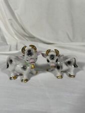 Vintage Cow Salt and Pepper Shakers Japan Cow Bells picture