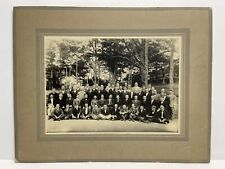 Victorian Era Group Of Men Gathering Outdoors Unidentified Large Photo On Board picture