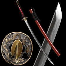Japanese Katana Sword Full Tang T10 Steel Clay Tempered Real Hamon Razor Sharp picture