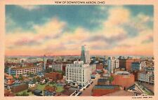 Vintage Postcard 1920's View of The Downtown Akron Ohio OH picture