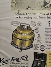 Vintage Print Ad 1956 Filter Queen Vacuum Cleaner Happy Family MCM Design Gold picture