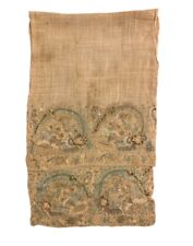 Beautiful Rare 19th C Ottoman Turkish Embroidered Linen Silk Metallic Towel 1610 picture