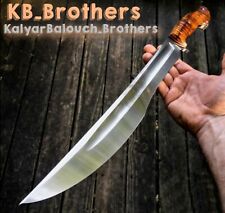Custom Handmade D2 Steel Short Sword with Leather Sheath-Hunting-20-inches. picture