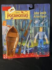 Vtg Disney Pocahontas JOHN SMITH Action Figure Doll 1995 New on Card w Boat ++ picture