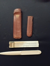 Vintage Hemmi No.1887 Made in Japan Slide Rule w/ letter opener in leather cases picture