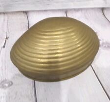 Vintage Brass Clam Shell Trinket Box Hinged Lid Jewelry Knicknacks Beach Coastal picture