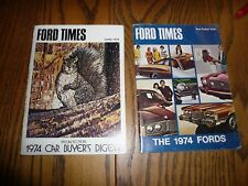 1973 November New Car Issue 1974 April Ford Times Magazines - Two picture