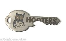 Hooters Collectible Stainless Steel Brewzkey Car Key Chain Owl Bottle Opener picture