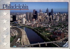 Philadelphia Pennsylvania downtown bridges aerial unused vintage postcard sku087 picture