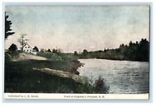 c1910's View Of Pond At Gagnon's Fremont New Hampshire NH Antique Postcard picture