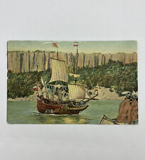 US 1909 Used Hudson-Fulton Celebration Souvenir Post Card The Half Moon Sailboat picture