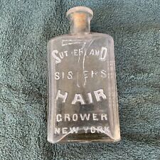 RARE Org 7 Sutherland Sisters Hair Grower Bottle, New York -less than perfect picture