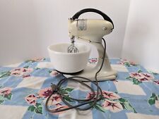 Vintage 1940's Hamilton Beach Mixer TESTED WORKING Milk Glass Bowl 7FM Model G picture