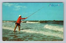 Fernandina Beach FL-Florida, General Greetings, Ocean Fishing, Vintage Postcard picture