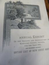 Annual Exhibit of the Receipts Expenditures 1883-1884 Kosciusko County Indiana picture