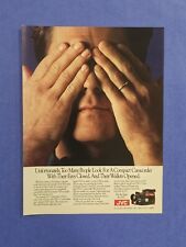 1989 Vintage Print Ad. JVC VHS Compact Camcorder picture