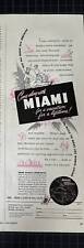 Rare Vintage 1940s Miami Travel Print Ad picture