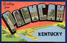 Paducah Kentucky Large Letter Multi View linen postcard picture
