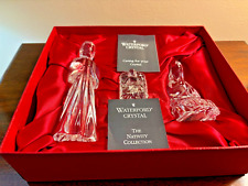 Waterford Crystal Nativity Collection The Holy Family Set with Original Box VTG picture