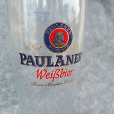 Paulaner Weibbier Seit 1634 .5 LTR German Beer Tall Drinking Glass Man Cave Wet  picture