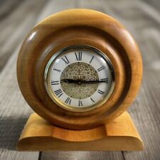Beautiful Wood Lanshire electric mantel clock in working Oregon Myrtle wood picture