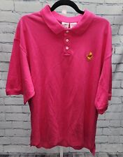 New Vintage The Disney Store Pink Winnie The Pooh Short Sleeve Polo Size XXL 2XL picture
