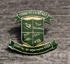 Town Of La Ronge Capital Of Northern Saskatchewan Canada Green Coat Of Arms Pin picture