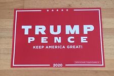 Donald Trump Pence Official 2020 President Campaign Sign Poster Placard KAG Red picture
