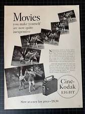Vintage 1930s Kodak Cine-Kodak Movie Camera Print Ad picture
