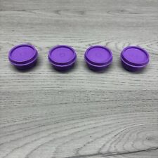 Vintage Tupperware Smidgets 1463 Purple 1 Ounce Containers Set of 4 With Lids picture