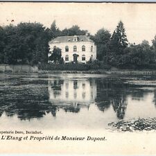 c1900s Boitsfort, Belgium House Pond of Mr. Dupont Collotype Photo UDB PC A151 picture