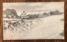 B & W Postcard Sand Dunes Point Pinos Lighthouse Pacific Grove California (455) picture