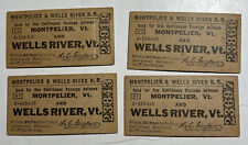 Montpelier & Wells River R. R., 4  Tickets picture