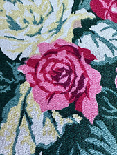 Hollywood Glam Luxe Roses on Latte 1930's Barkcloth Vintage Fabric DIY PILLOWS picture