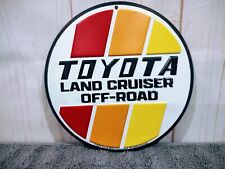 TOYOTA  LAND CRUISER Metal Round Old Advertising Style Sign Officially Licensed picture