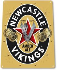 Newcastle Vikings Beer Logo Retro Wall Decor Bar Pub Man Cave Metal Tin Sign New picture