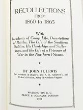 Recollections from 1860 to 1865, The Life of the Southern Soldier, picture